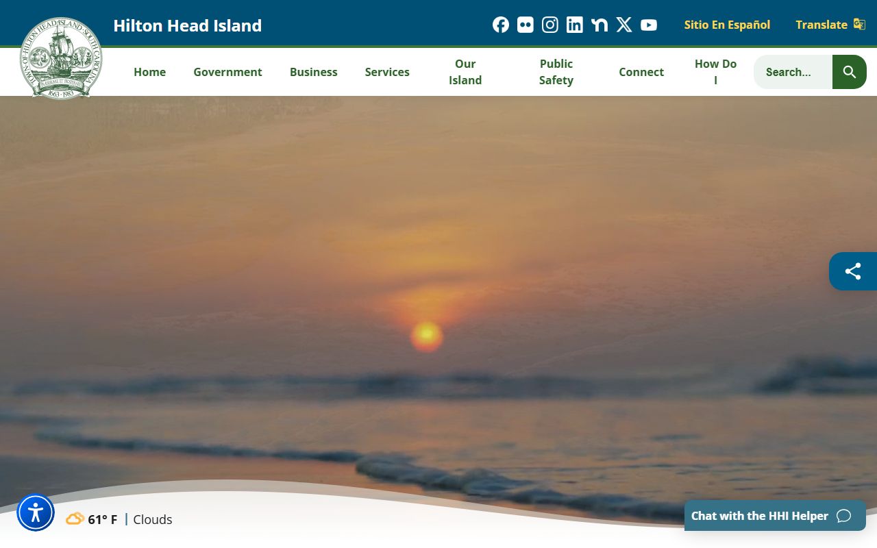 Town of Hilton Head Island official website for court information