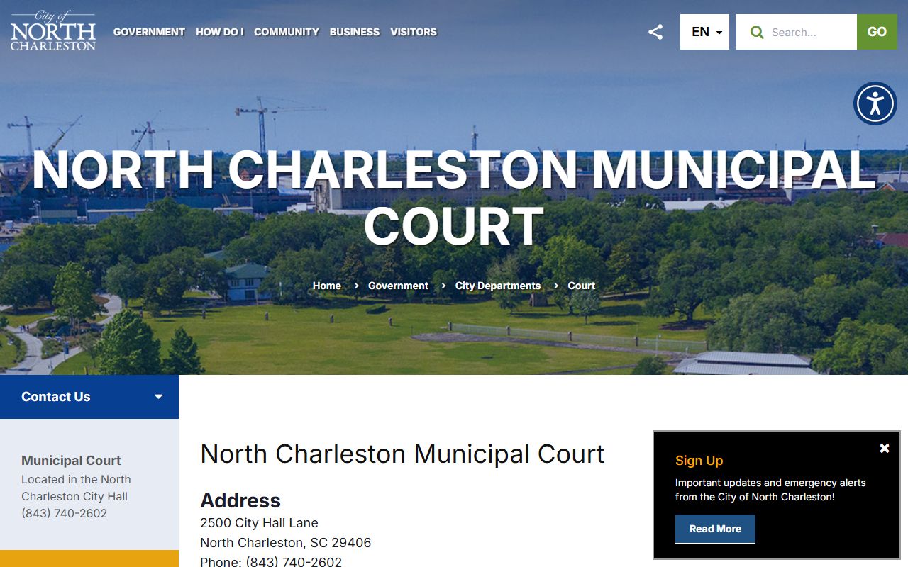 North Charleston Municipal Court for misdemeanor cases
