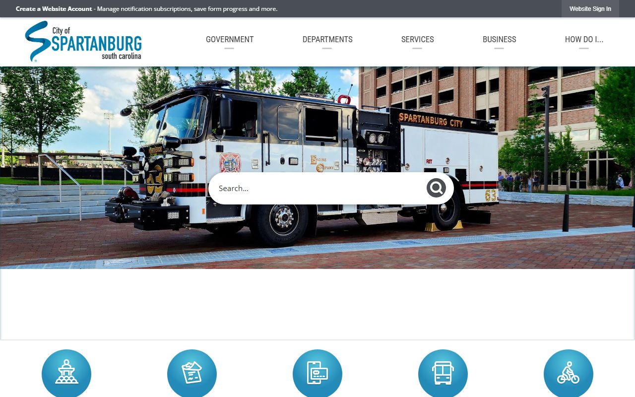 City of Spartanburg official website for court information