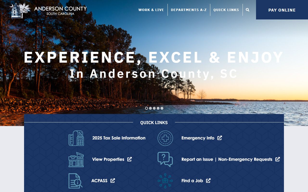 Anderson County official website for felony records and court information