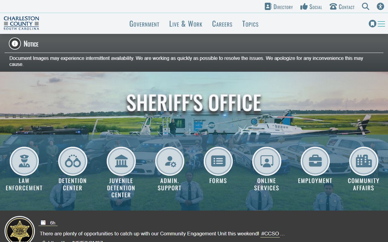 Charleston County Sheriff Office for felony arrest records