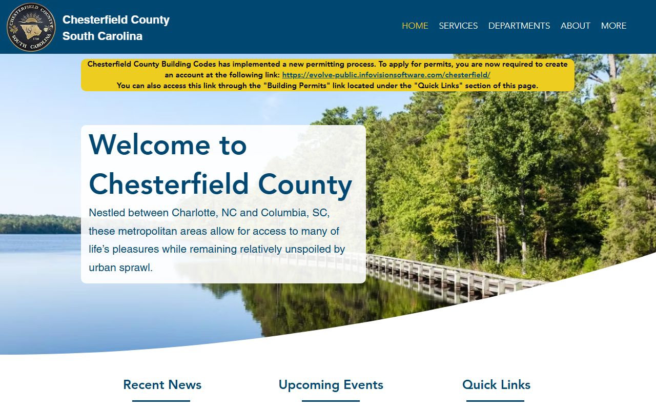 Chesterfield County government website for felony records access