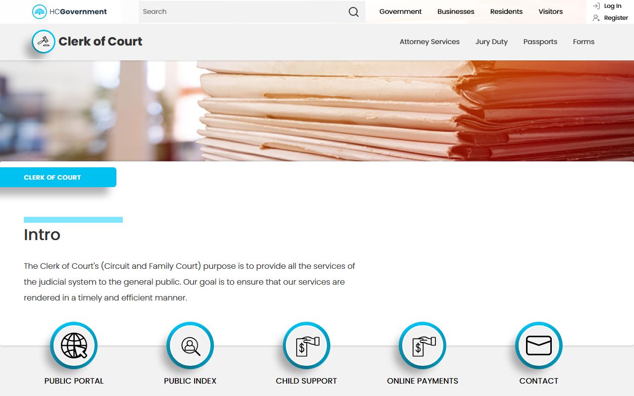 Horry County Clerk of Court for felony records access