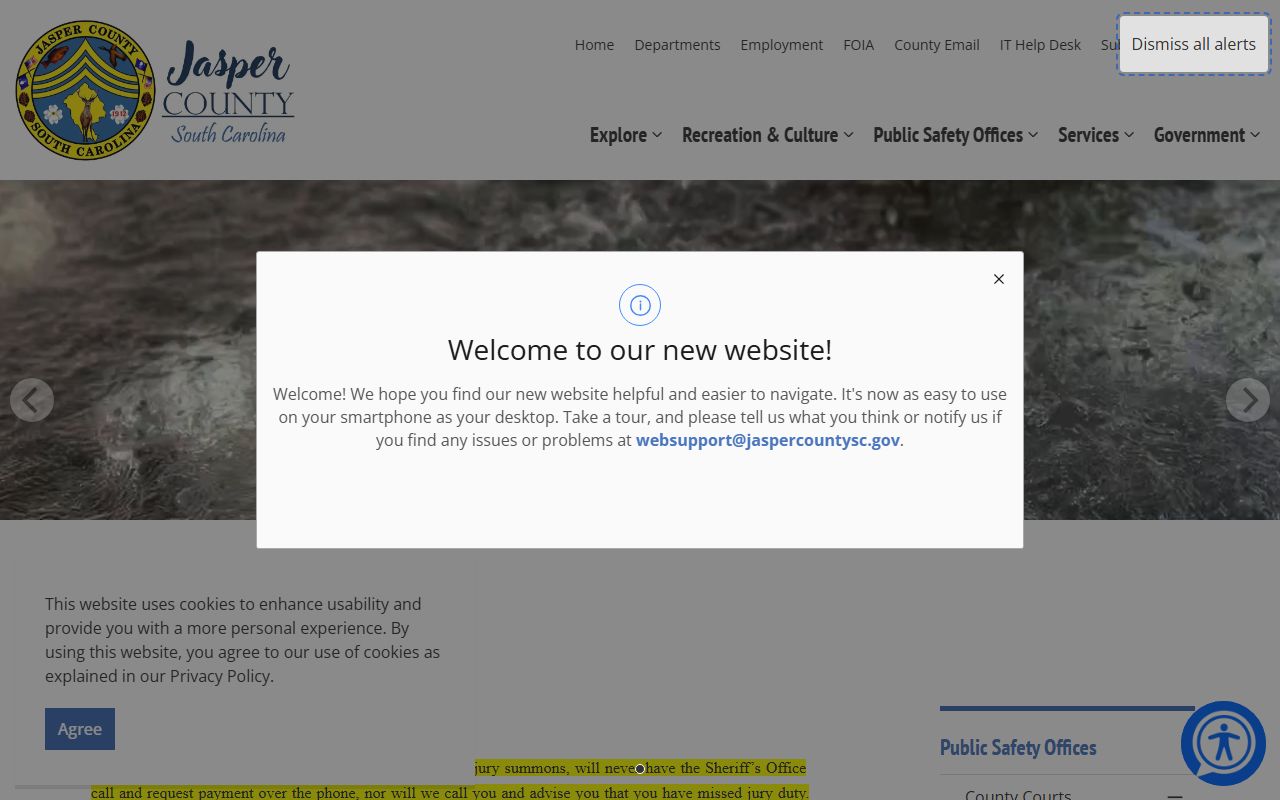 Jasper County Clerk of Court for felony records