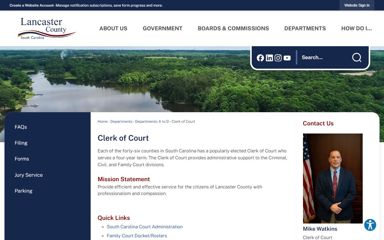 Lancaster County Clerk of Court for felony records access