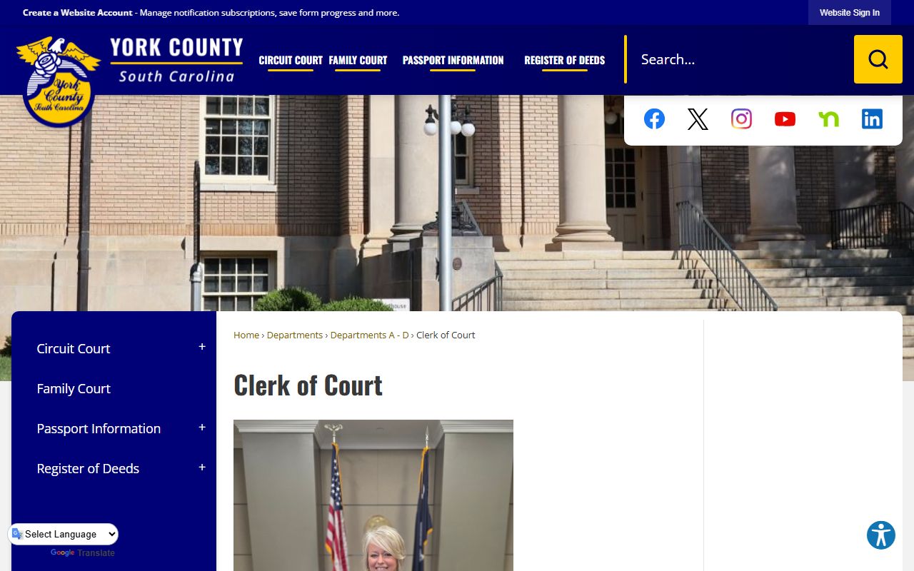 York County Clerk of Court for felony records access