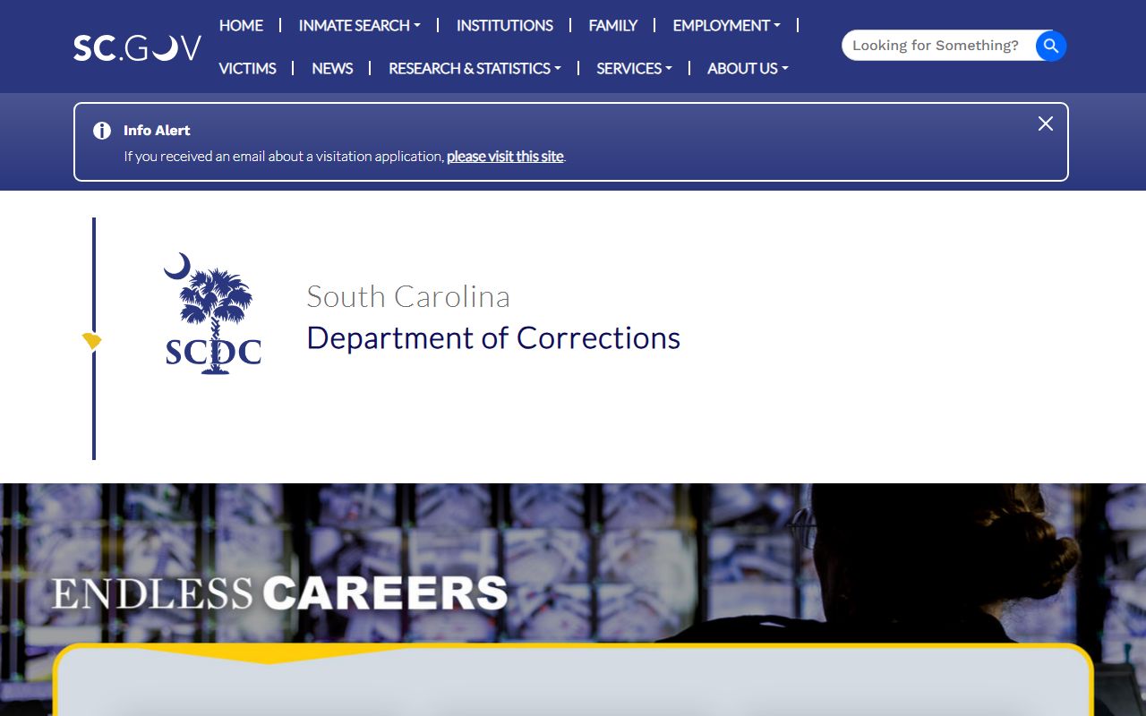 South Carolina Department of Corrections website for inmate search and felony conviction records